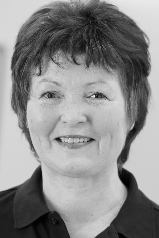 Schwarz-Weiß Portrait von Heidemarie Koss